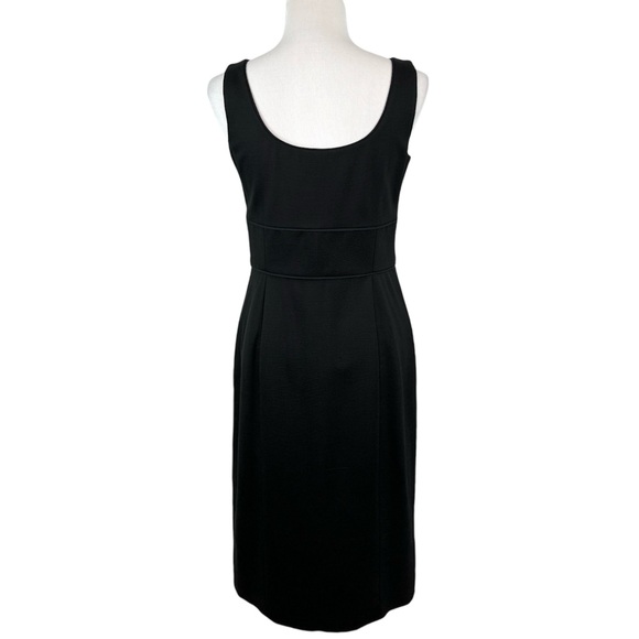 GIORGIO ARMANI Black Wool Crepe Tulip
Draped Sleeveless Sheath Dress Size 42 / 6 - Picture 4 of 14